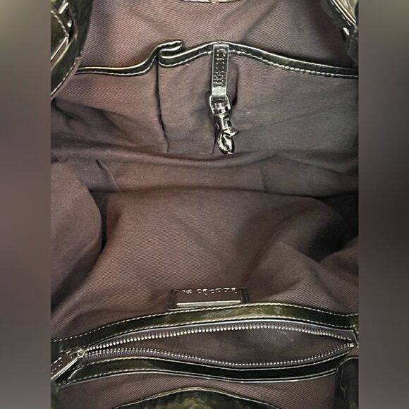 KOOBA Y2K patent leather Natasha Convertible purse army green TOTE BAG - Picture 14 of 16